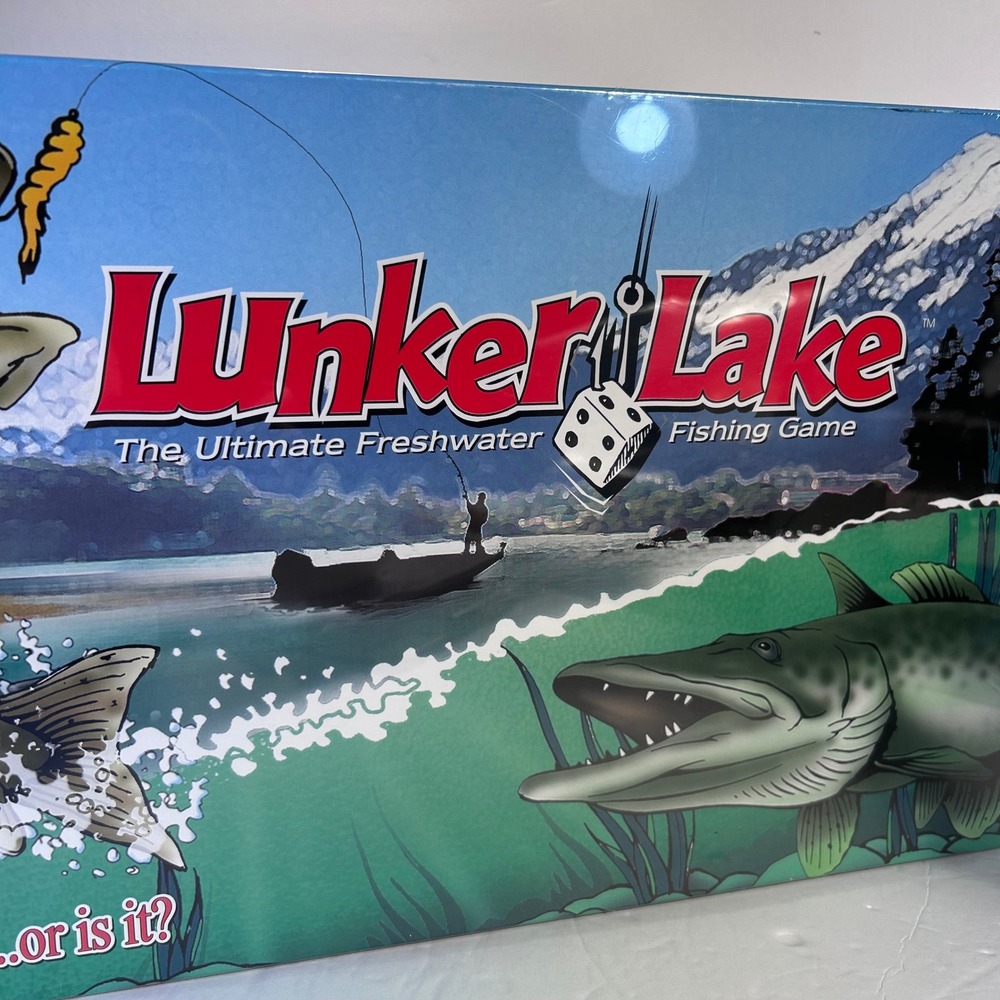 Vintage Lunker Lake Fishing Board Game FACTORY SEALED Rare 1990s Nanaimo BC